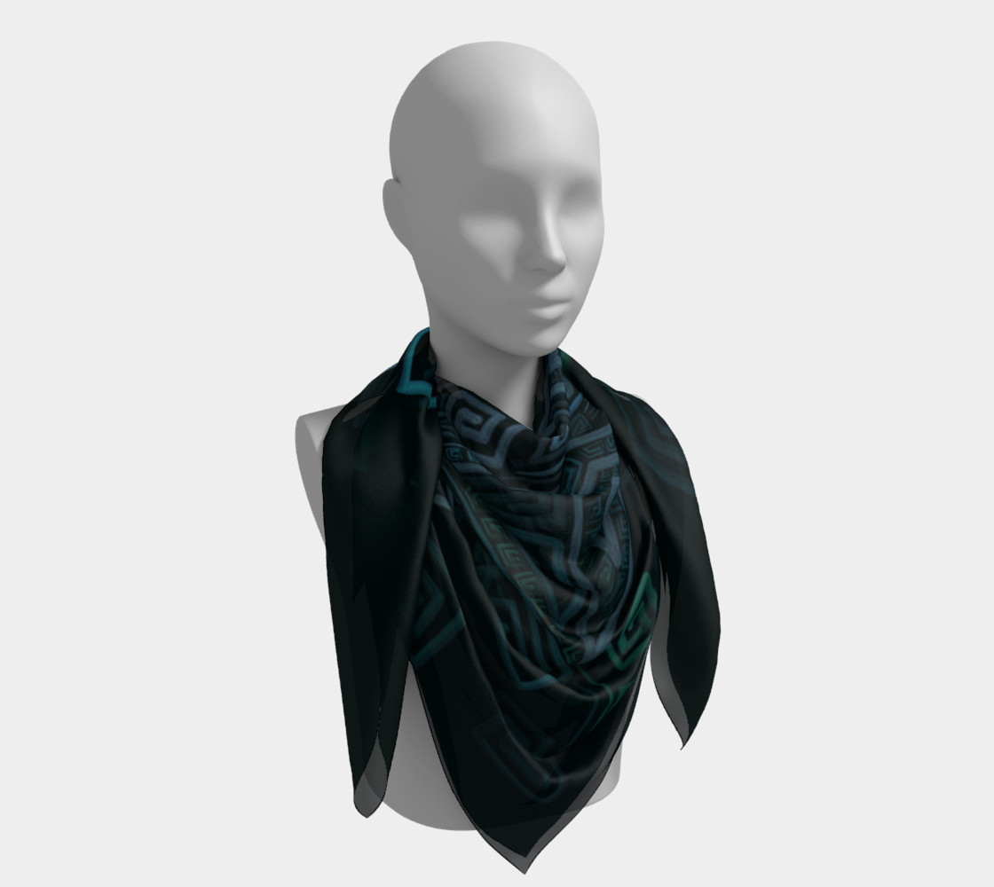 Turquoise 3D Square preview #4