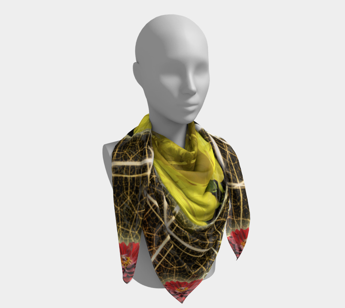 Queen Bee Mandala Large Silk Scarf preview #4