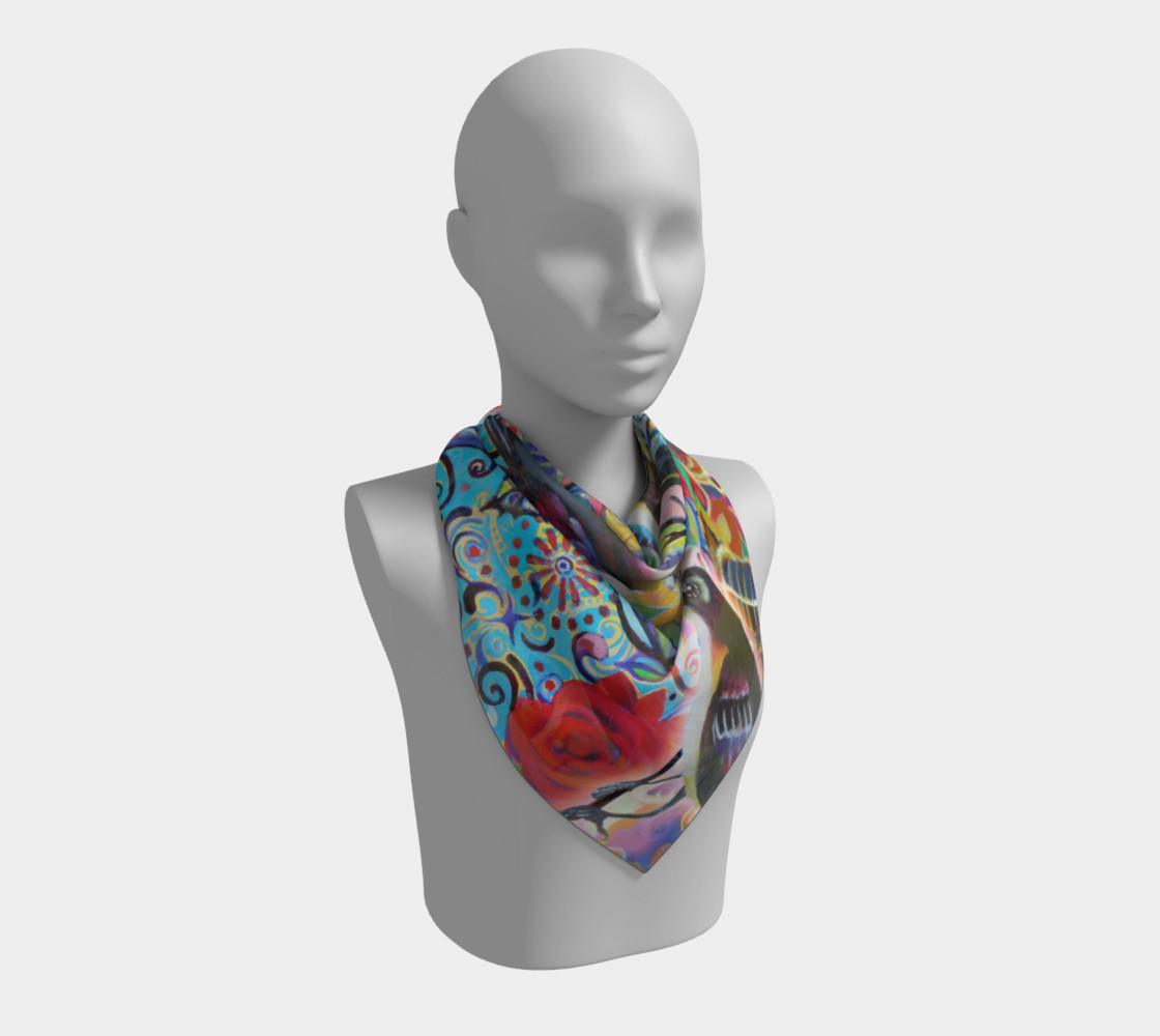 Bohemian Songbird 36" x 36" Large Square Scarf preview #2