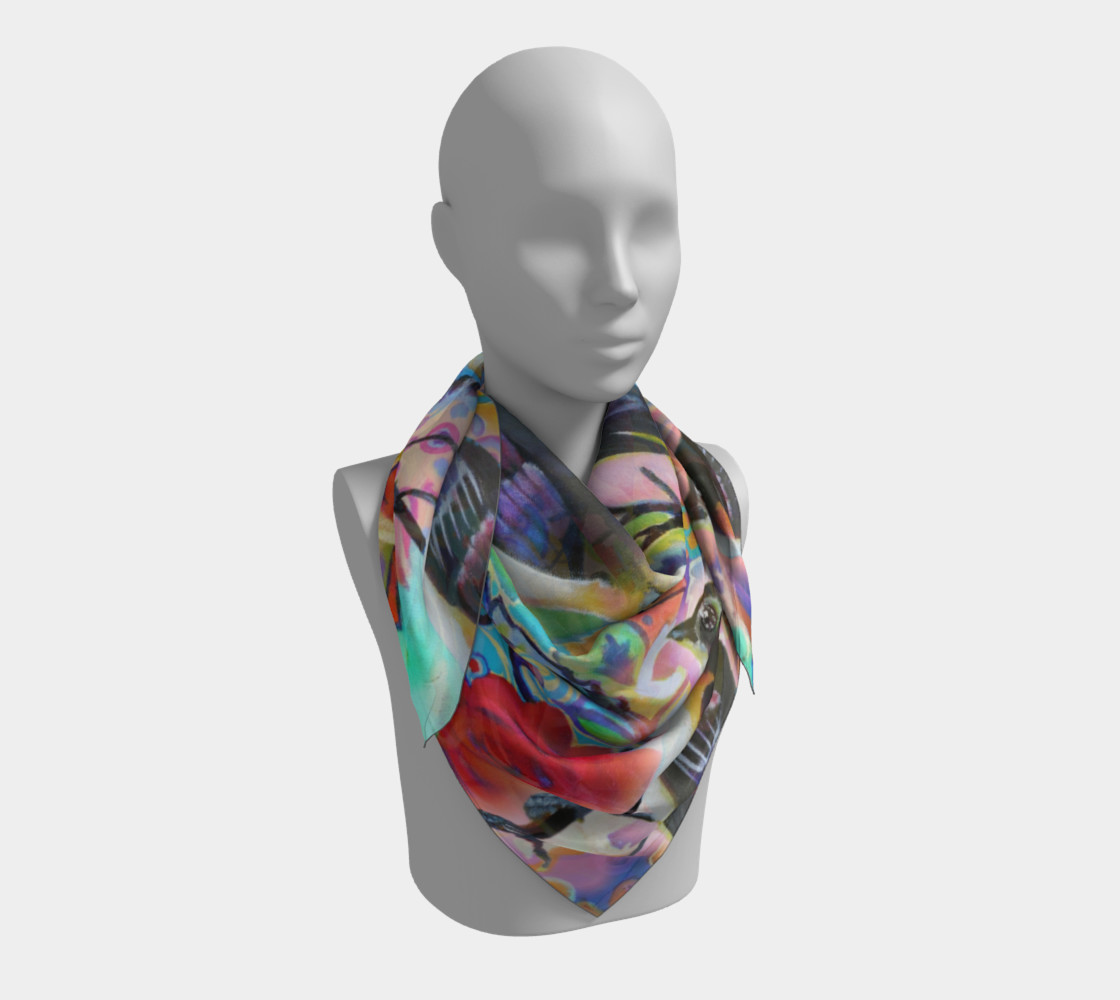 Bohemian Songbird  26" x 26" Square Scarf 3D preview