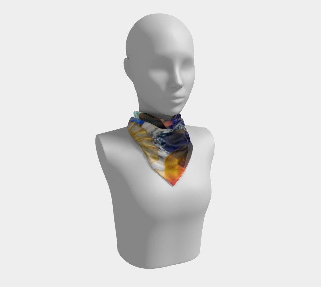 Fragile Flowers Large Silk Scarf preview #1