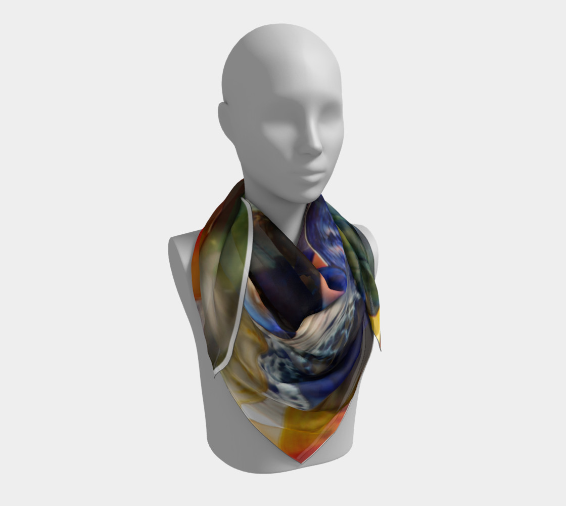 Fragile Flowers Large Silk Scarf preview #3