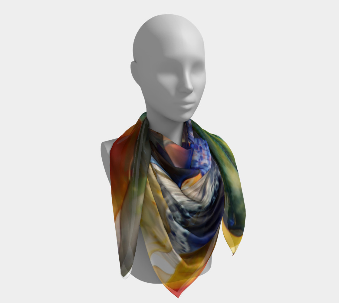 Fragile Flowers Large Silk Scarf preview #4