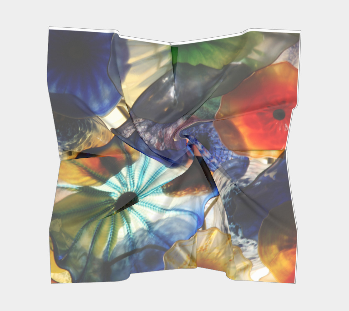 Fragile Flowers Large Silk Scarf preview #5