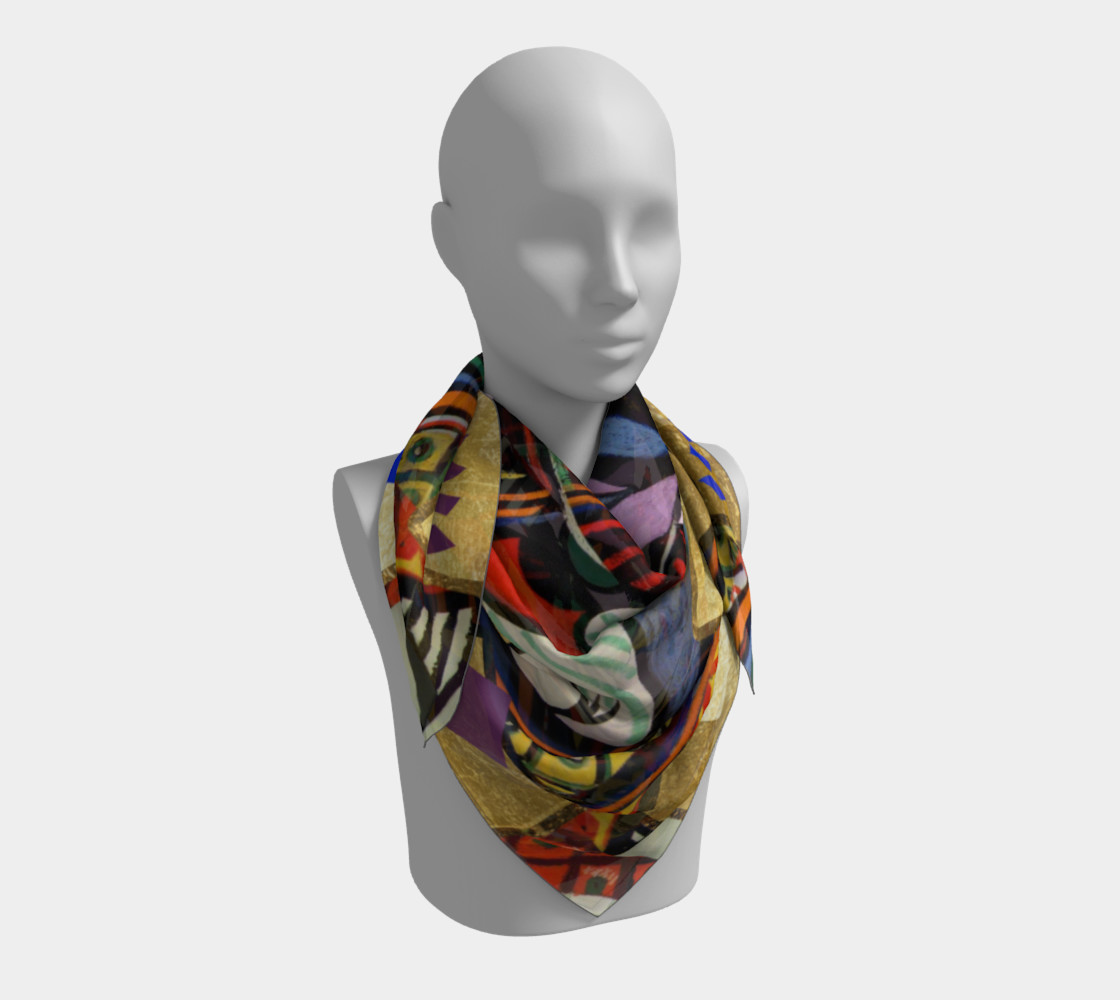 Picasso art collage Scarf preview #3