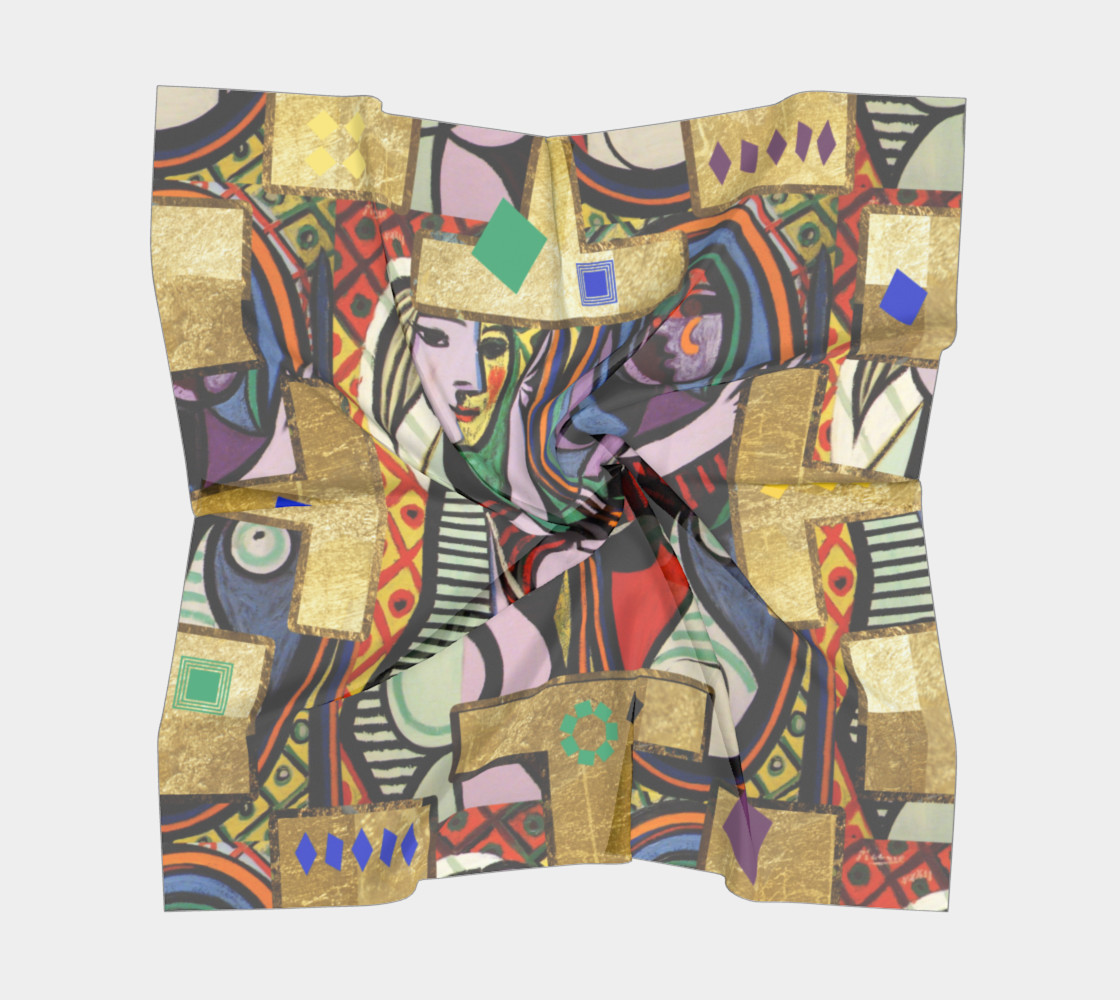 Picasso art collage Scarf preview #5
