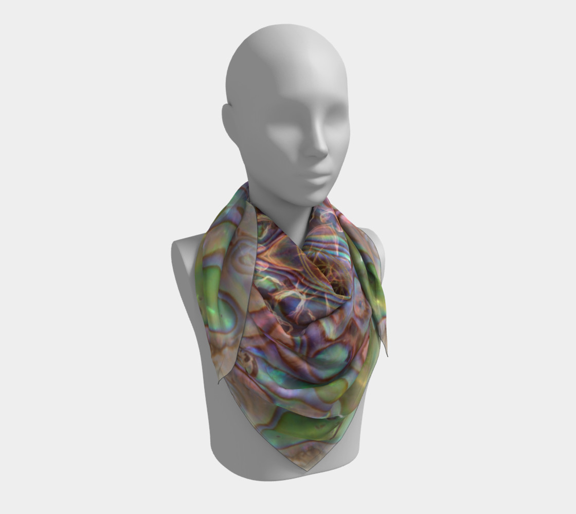 Sea Opal Large Silk Scarf 3D preview
