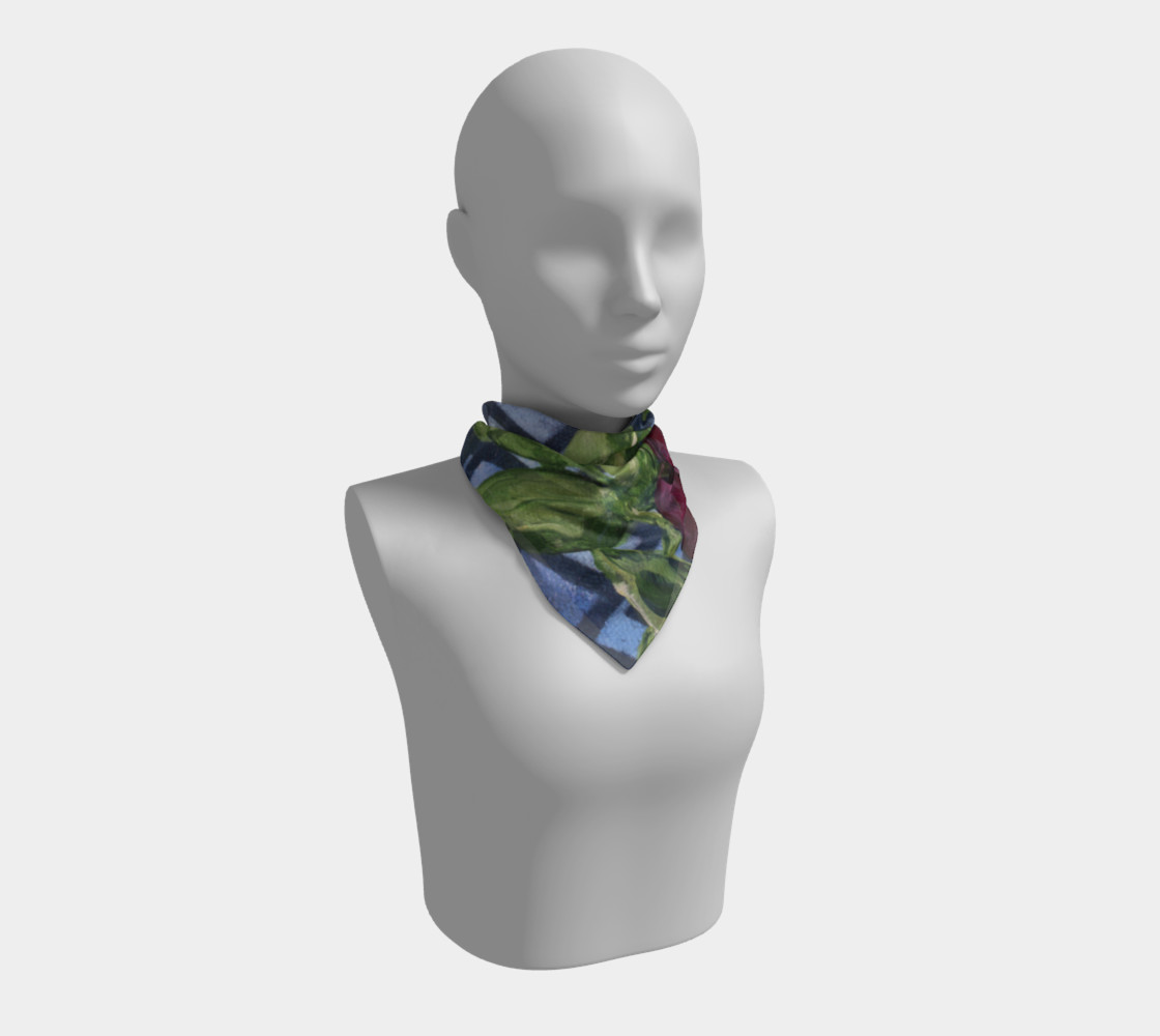 Burgundy Peony Scarf preview #1