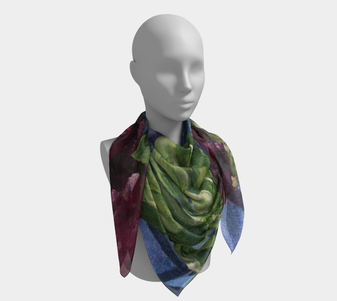 Burgundy Peony Scarf preview #4