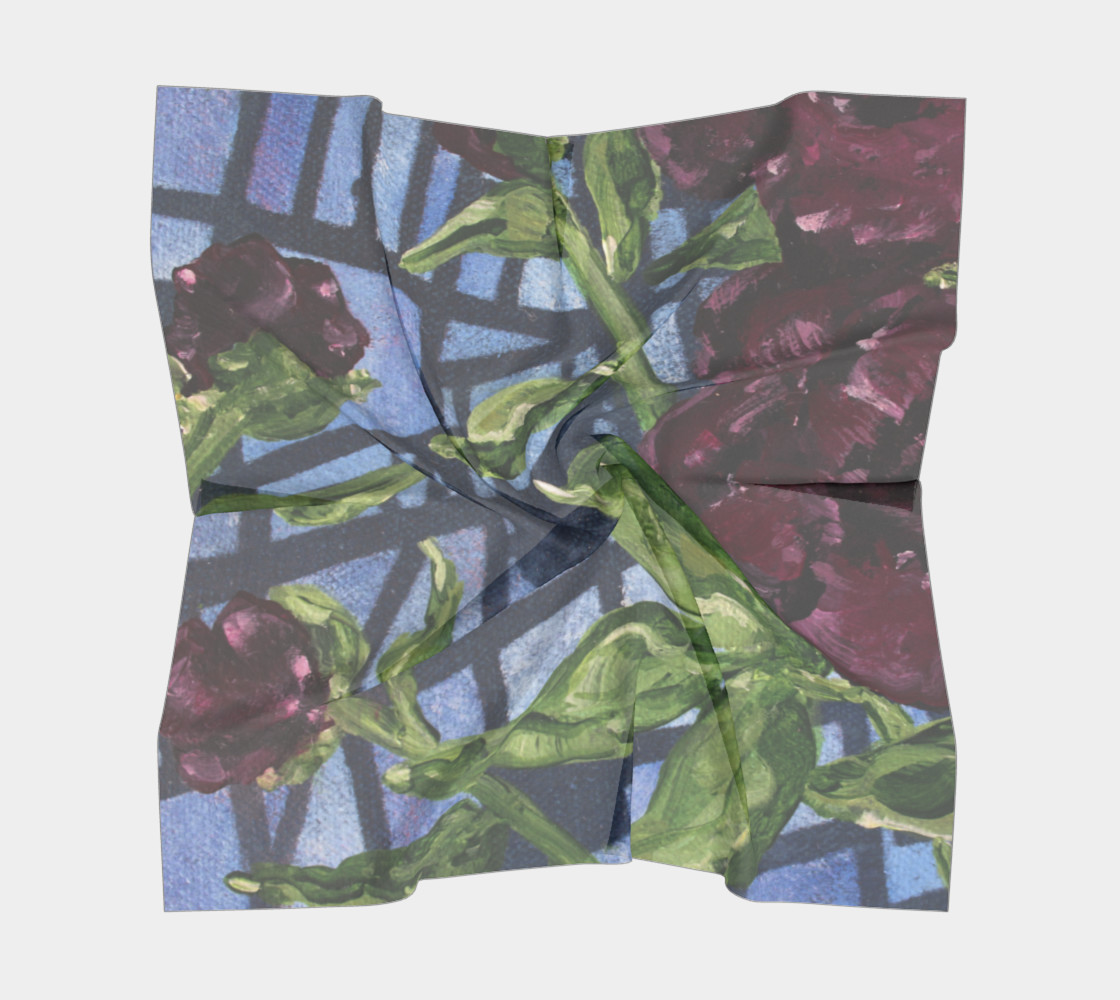 Burgundy Peony Scarf preview #5