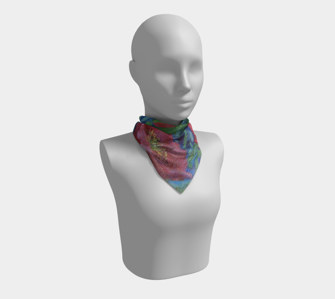 Big Red Poppies Scarf preview #1