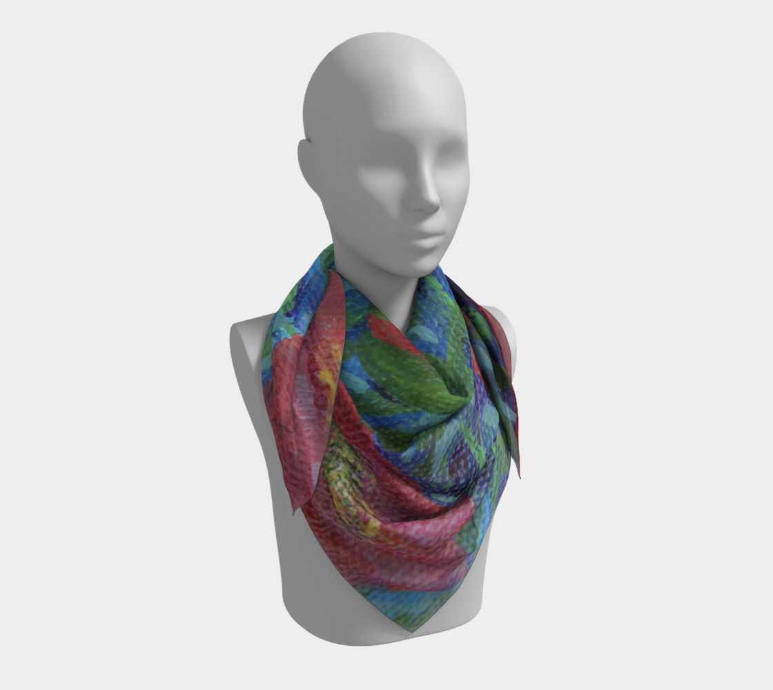 Big Red Poppies Scarf preview #3