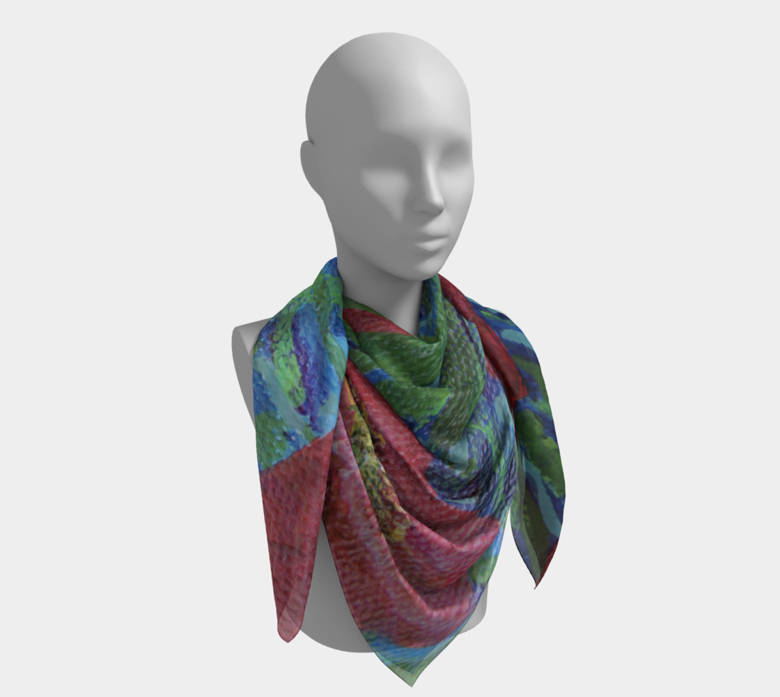 Big Red Poppies Scarf preview #4