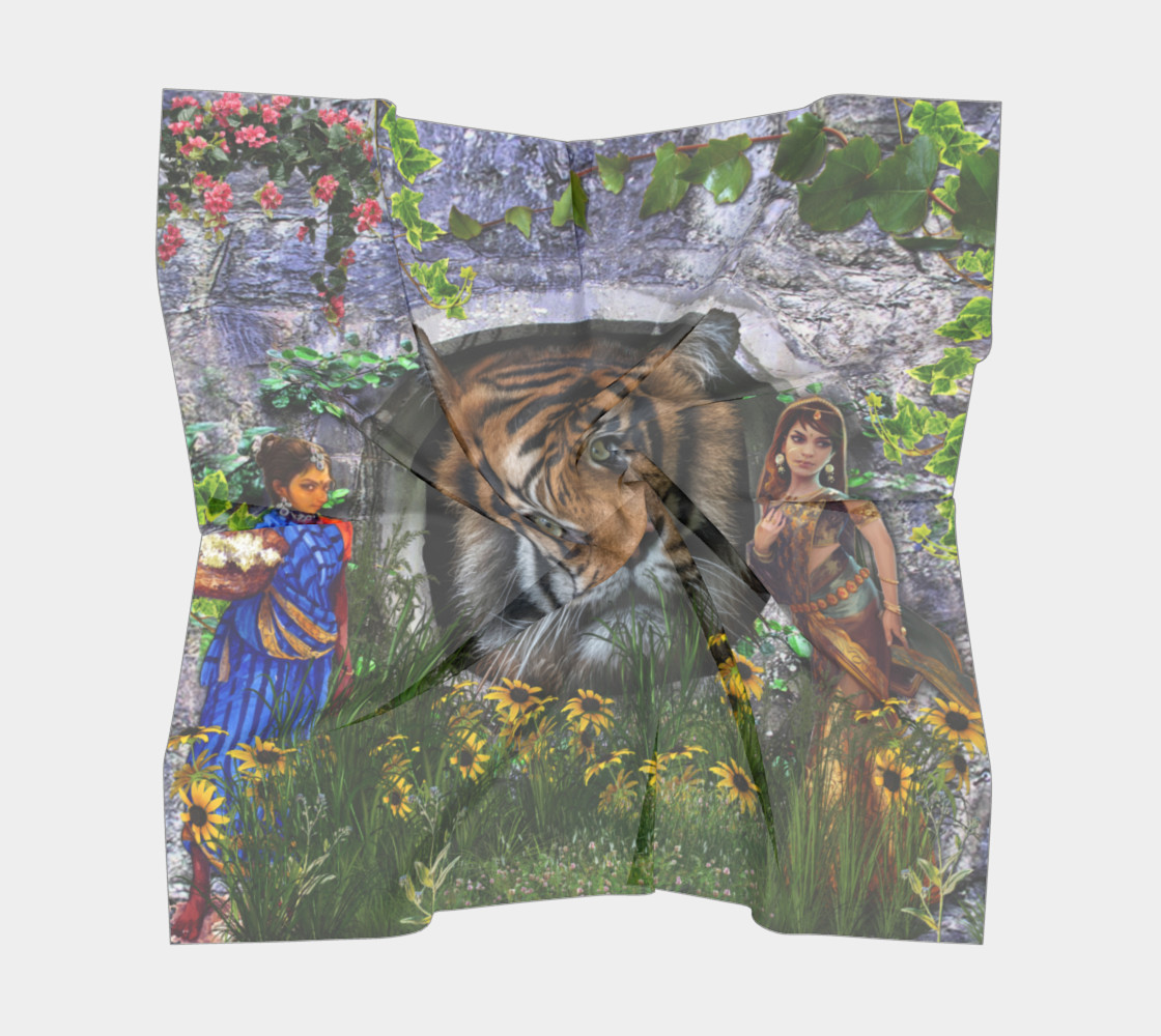 A Bengal Tiger habitat with Indian girls preview #5