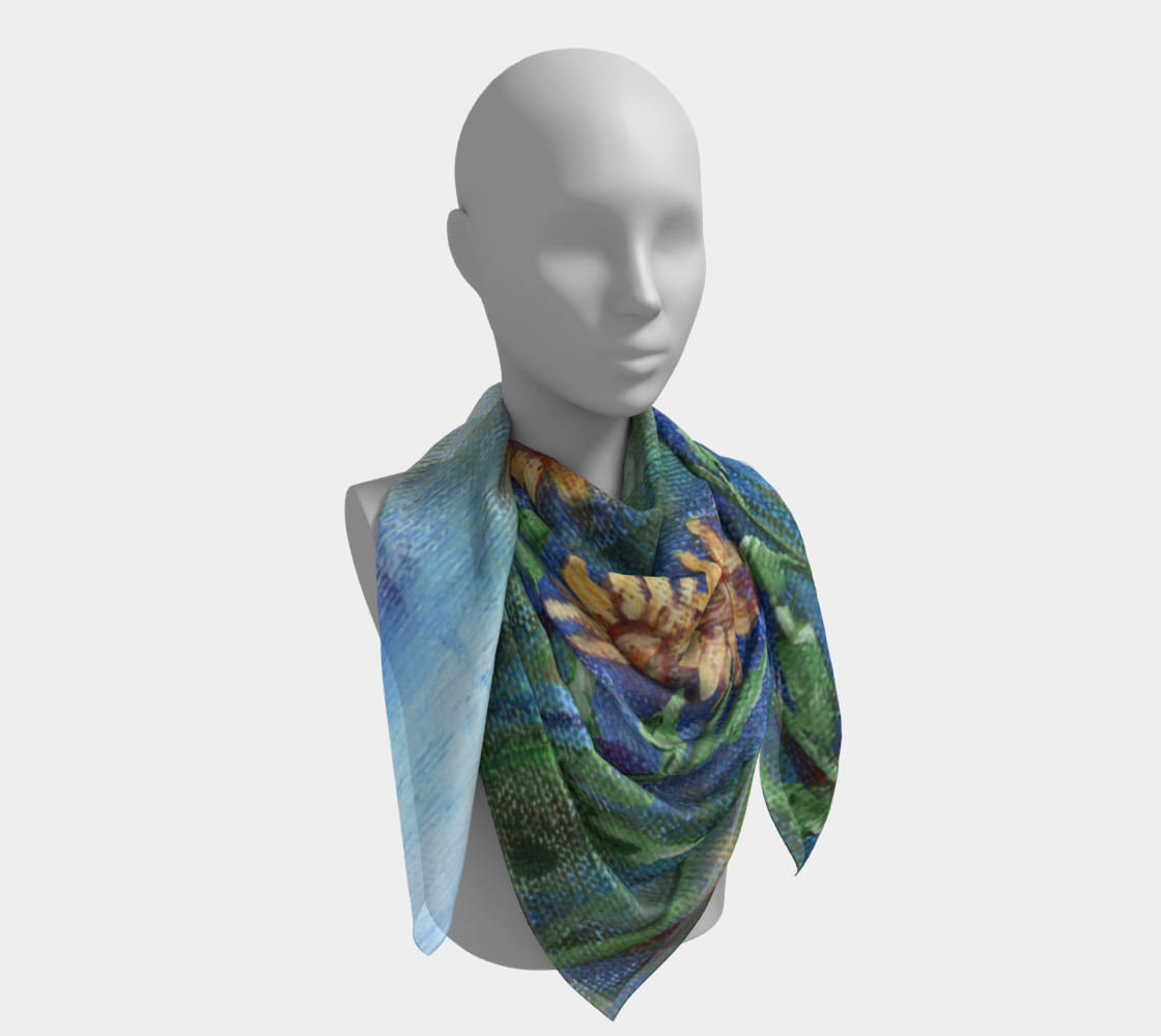 Sunflower Denim Scarf Large preview #4