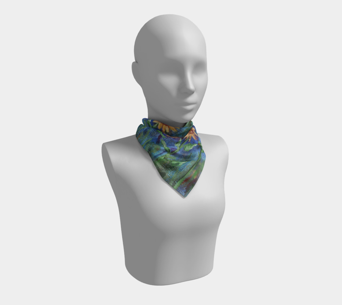Sunflower Denim Scarf 26 x 26 preview #1