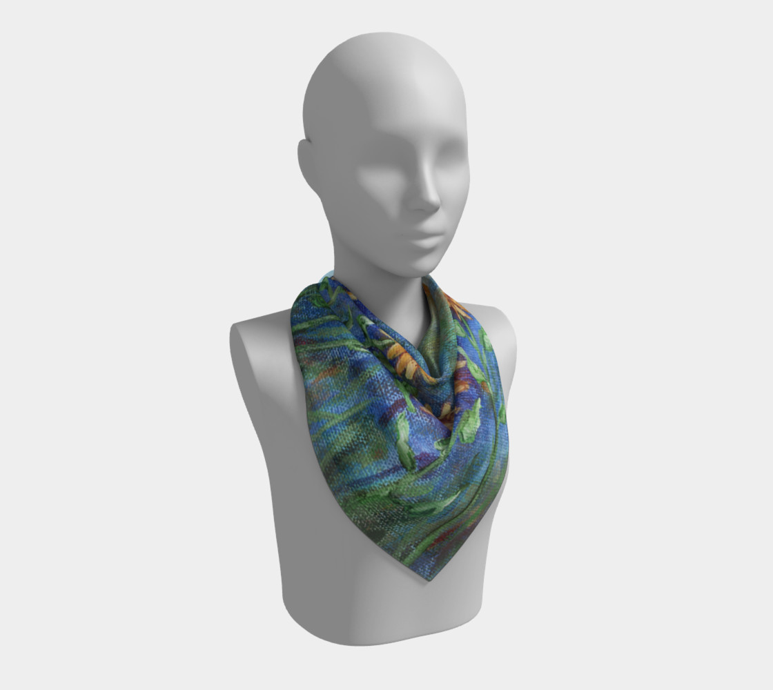 Sunflower Denim Scarf 26 x 26 preview #2