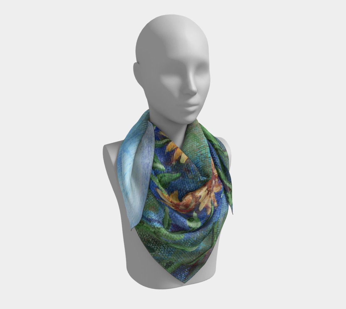 Sunflower Denim Scarf 26 x 26 preview #3