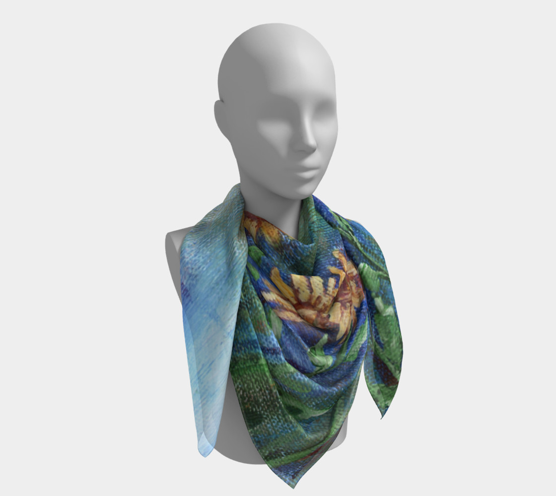 Sunflower Denim Scarf 26 x 26 preview #4