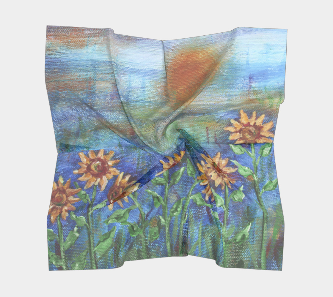 Sunflower Denim Scarf 26 x 26 preview #5