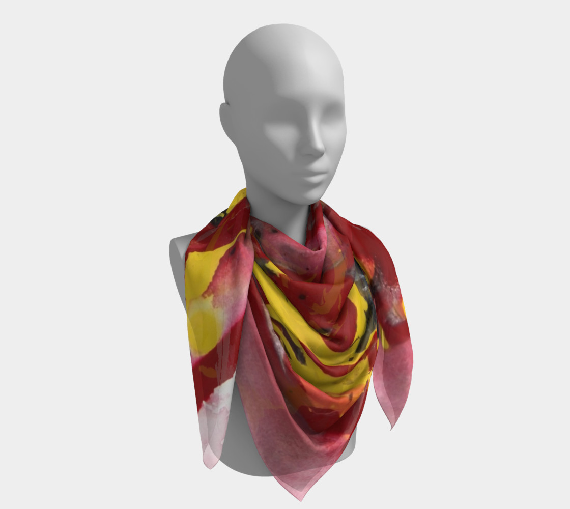 Aperçu de Swirling Fire Square Scarf #4