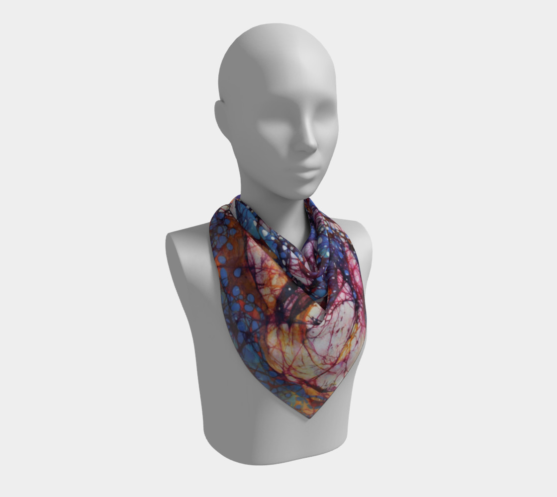 Horses Gallop in Snow Field Square Scarf preview #2