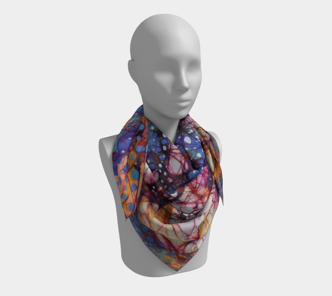 Horses Gallop in Snow Field Square Scarf preview #3