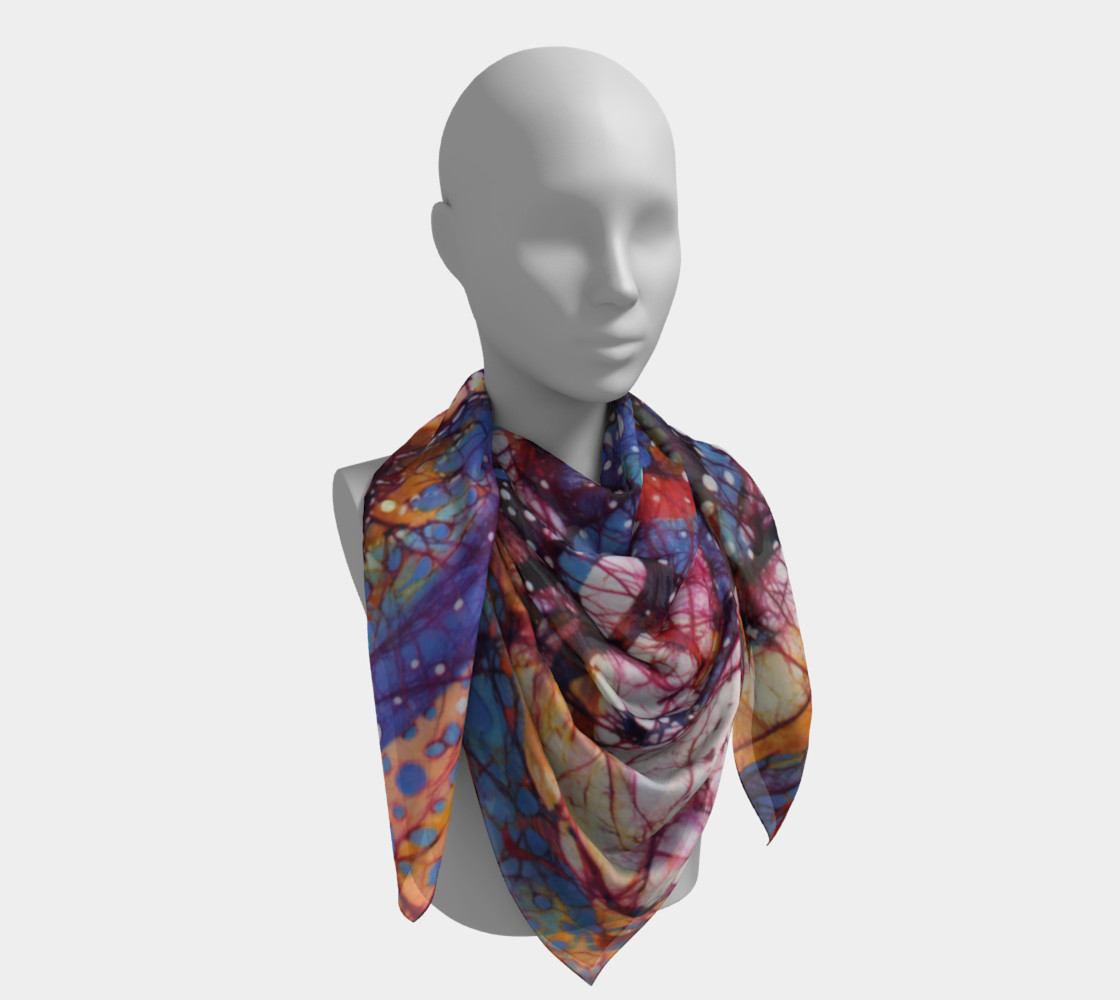 Horses Gallop in Snow Field Square Scarf preview #4