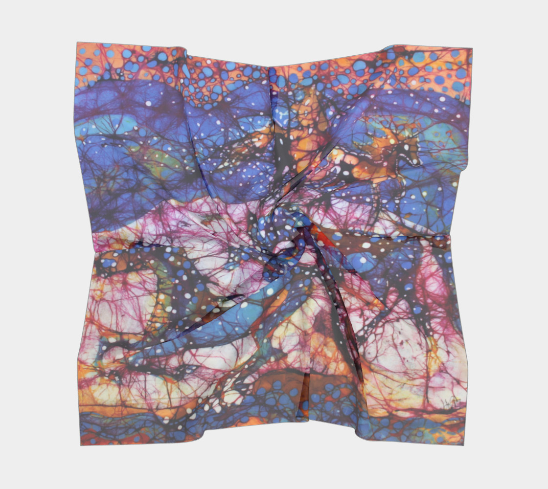 Horses Gallop in Snow Field Square Scarf preview #5