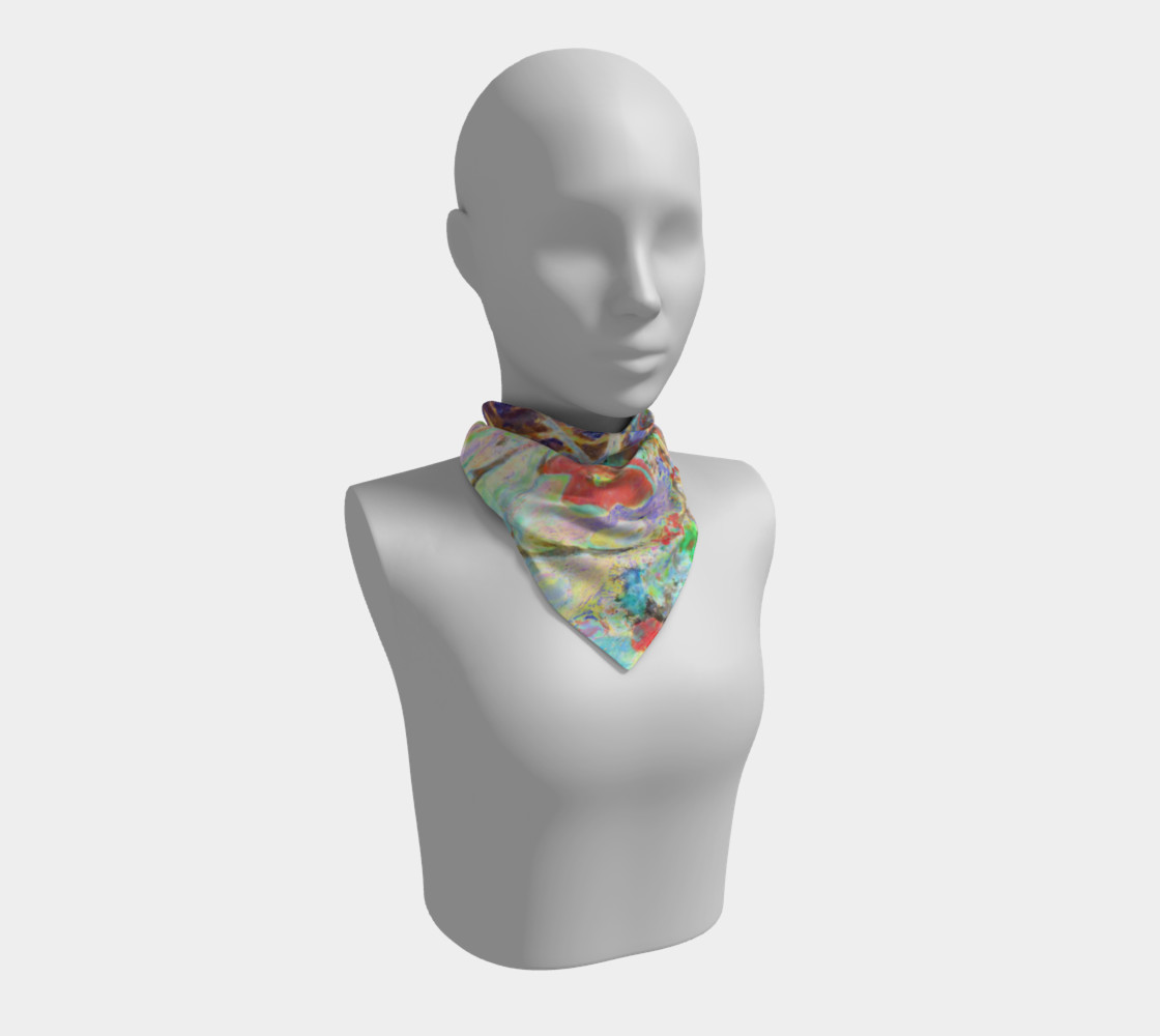 Pastel Floral Branch Square Scarf (26 preview #1