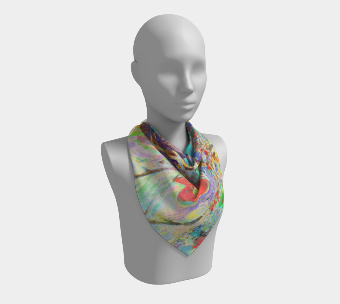 Pastel Floral Branch Square Scarf (26 preview #2