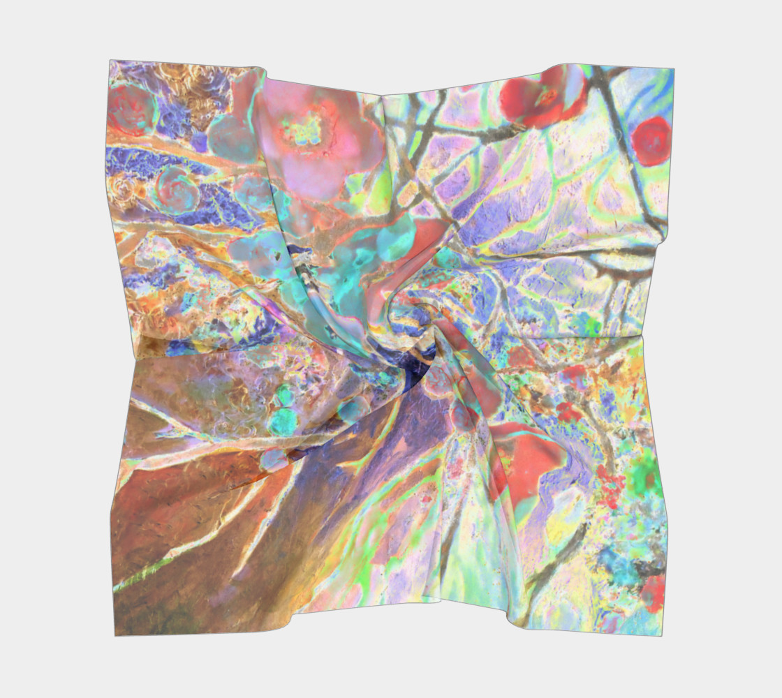 Pastel Floral Branch Square Scarf (26 preview #5