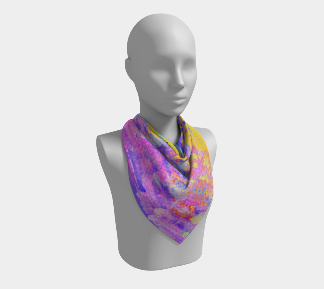 Aperçu de Yellow Magic Trees Square Scarf #2