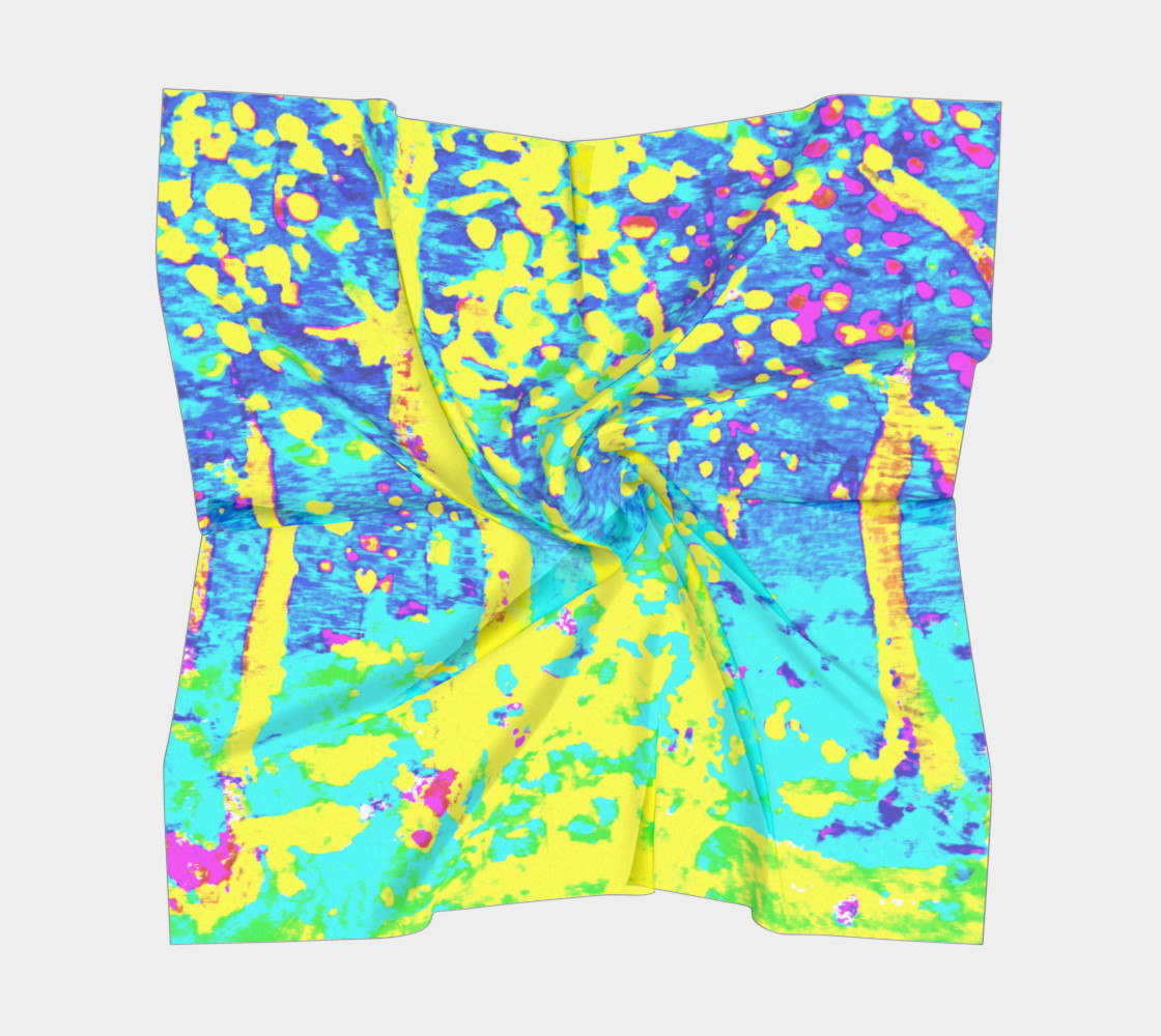 Aperçu de Running Through Magic Trees Square Scarf #5