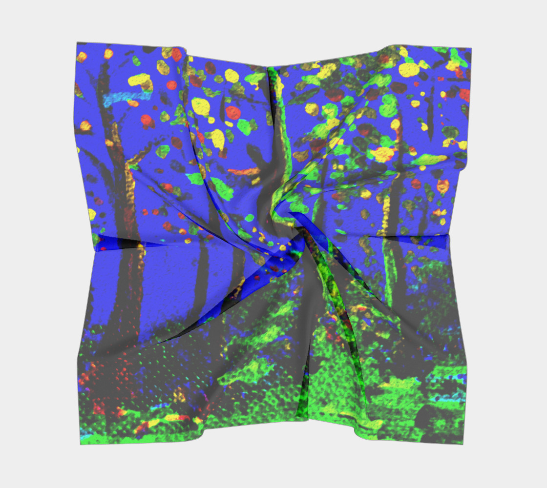 Aperçu de Magic Trees at Midnight Square Scarf #5