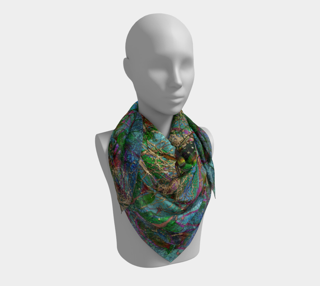 Aperçu de Wandering beautiful beetles Big Square Scarf #3