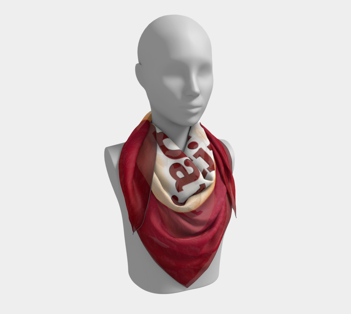 Aperçu de Heart Shaped Happy Valentine Day Text Scarf #3