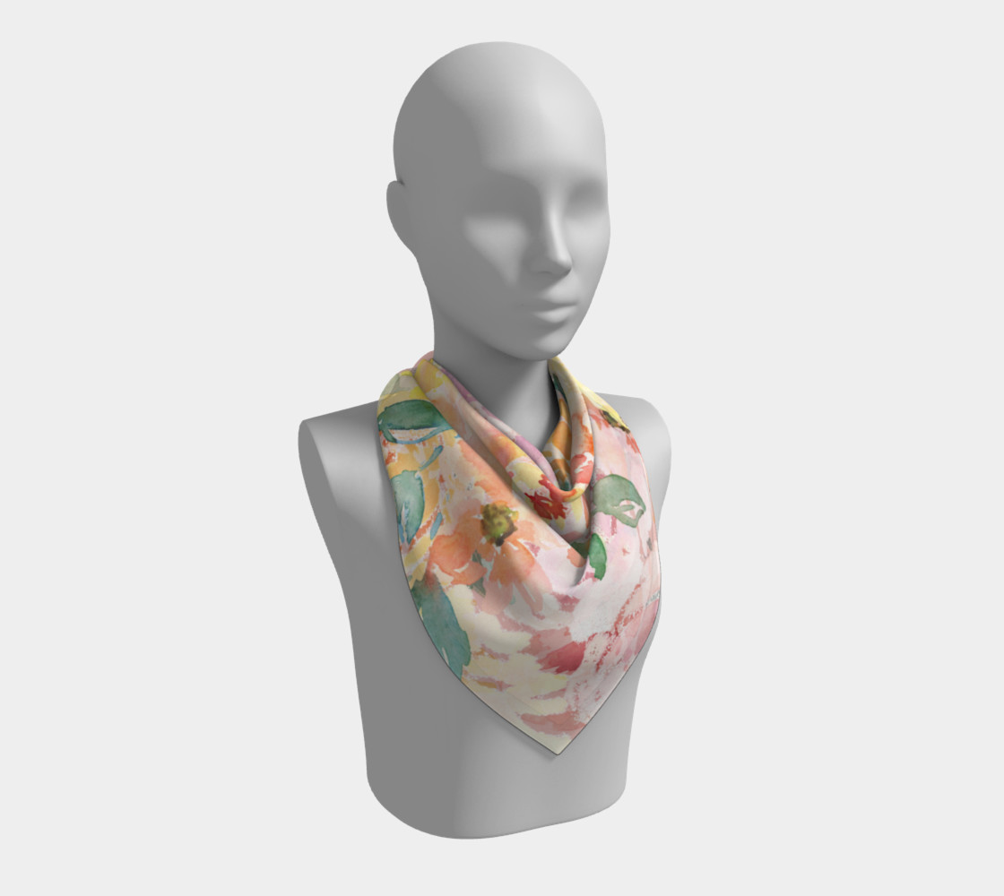 Blush Pink Floral Scarf preview #2