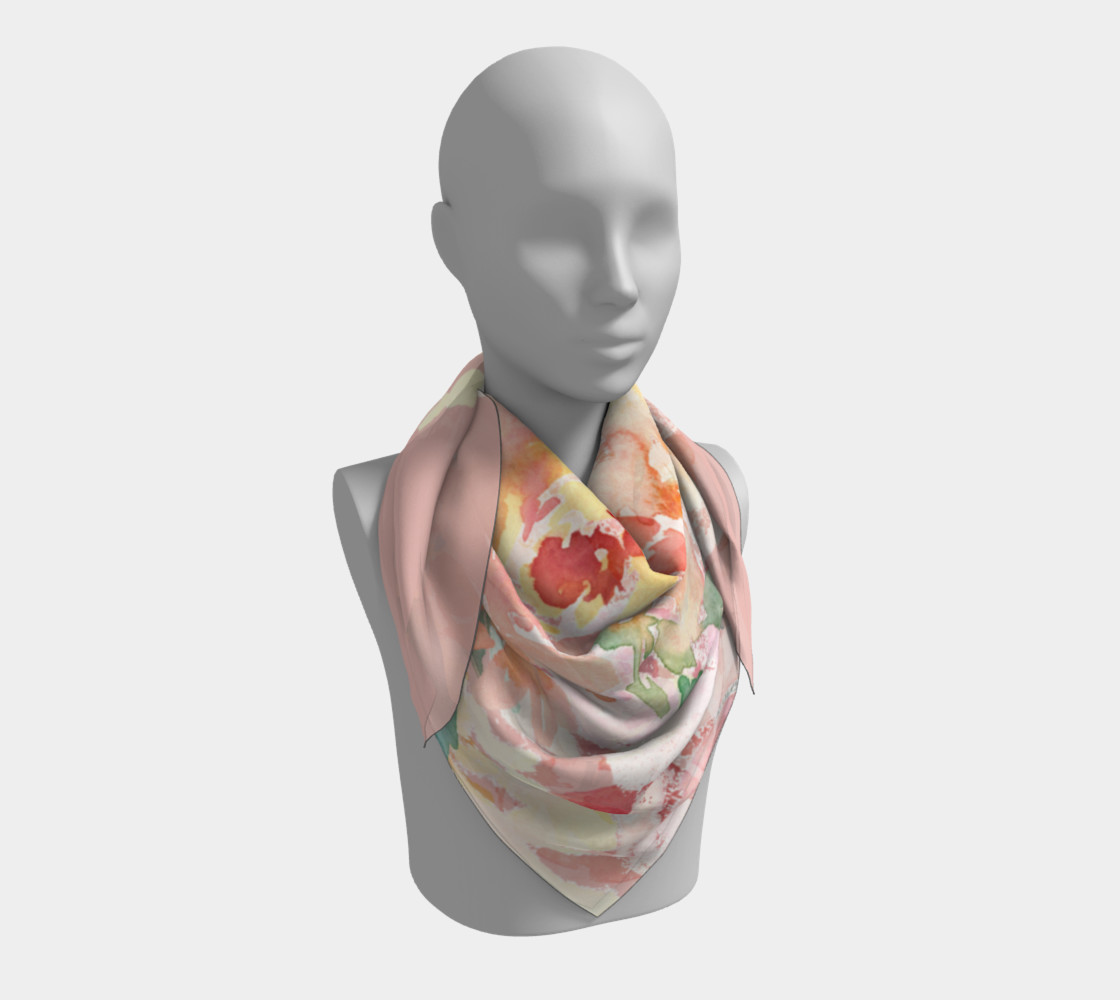 Blush Pink Floral Scarf preview #3