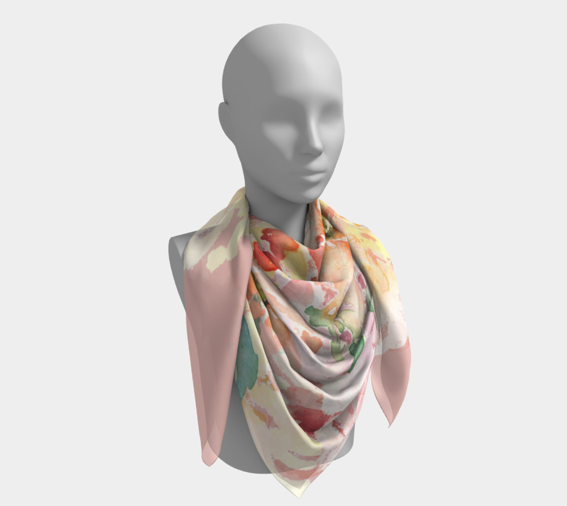 Blush Pink Floral Scarf preview #4