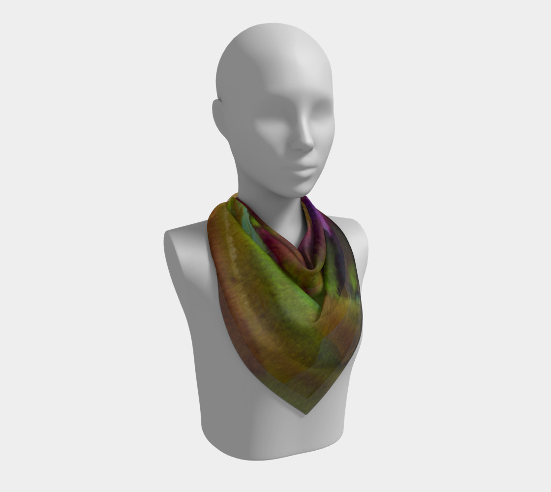 Vibrant Watercolor Square Scarf preview #2
