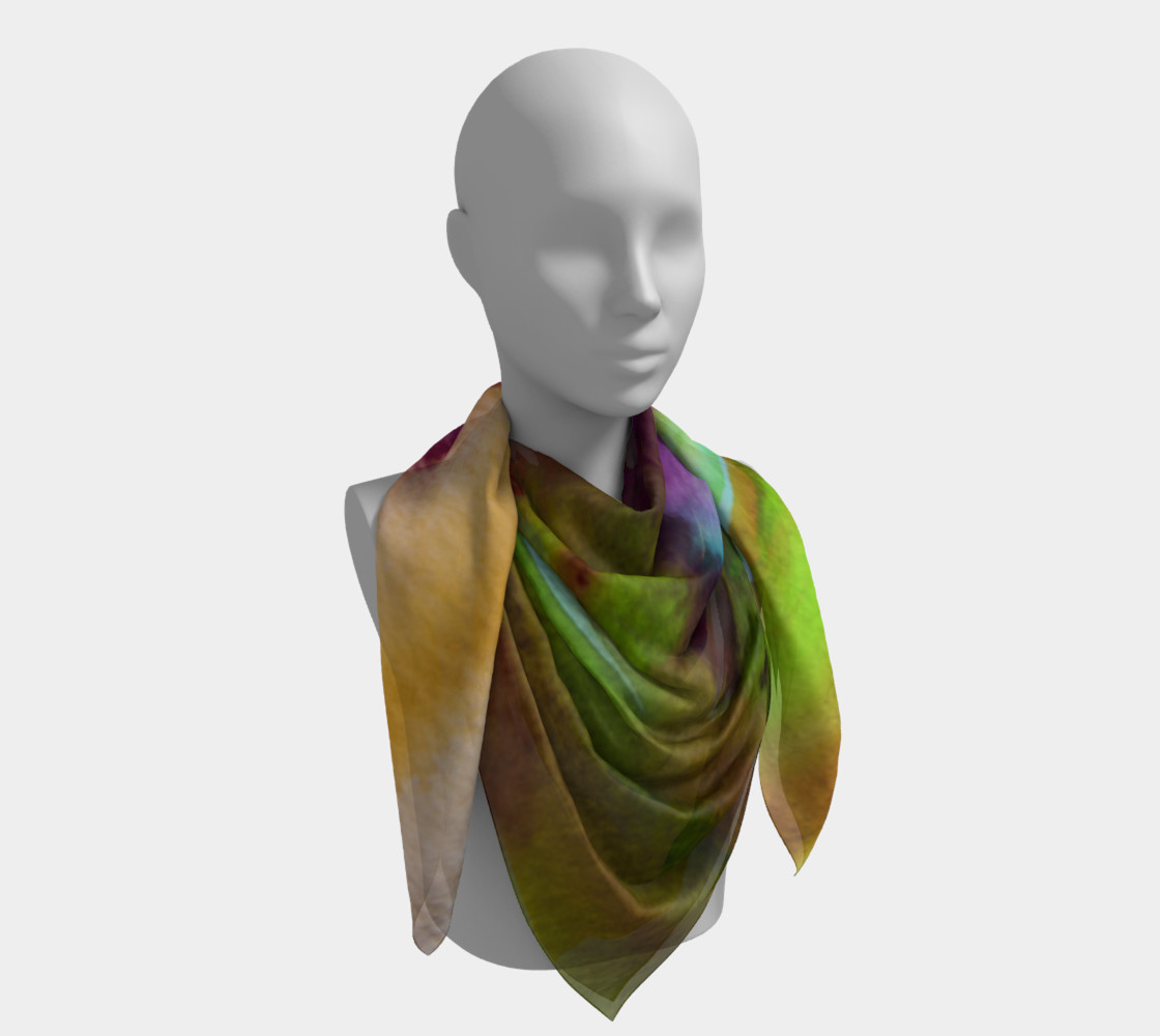 Vibrant Watercolor Square Scarf preview #4