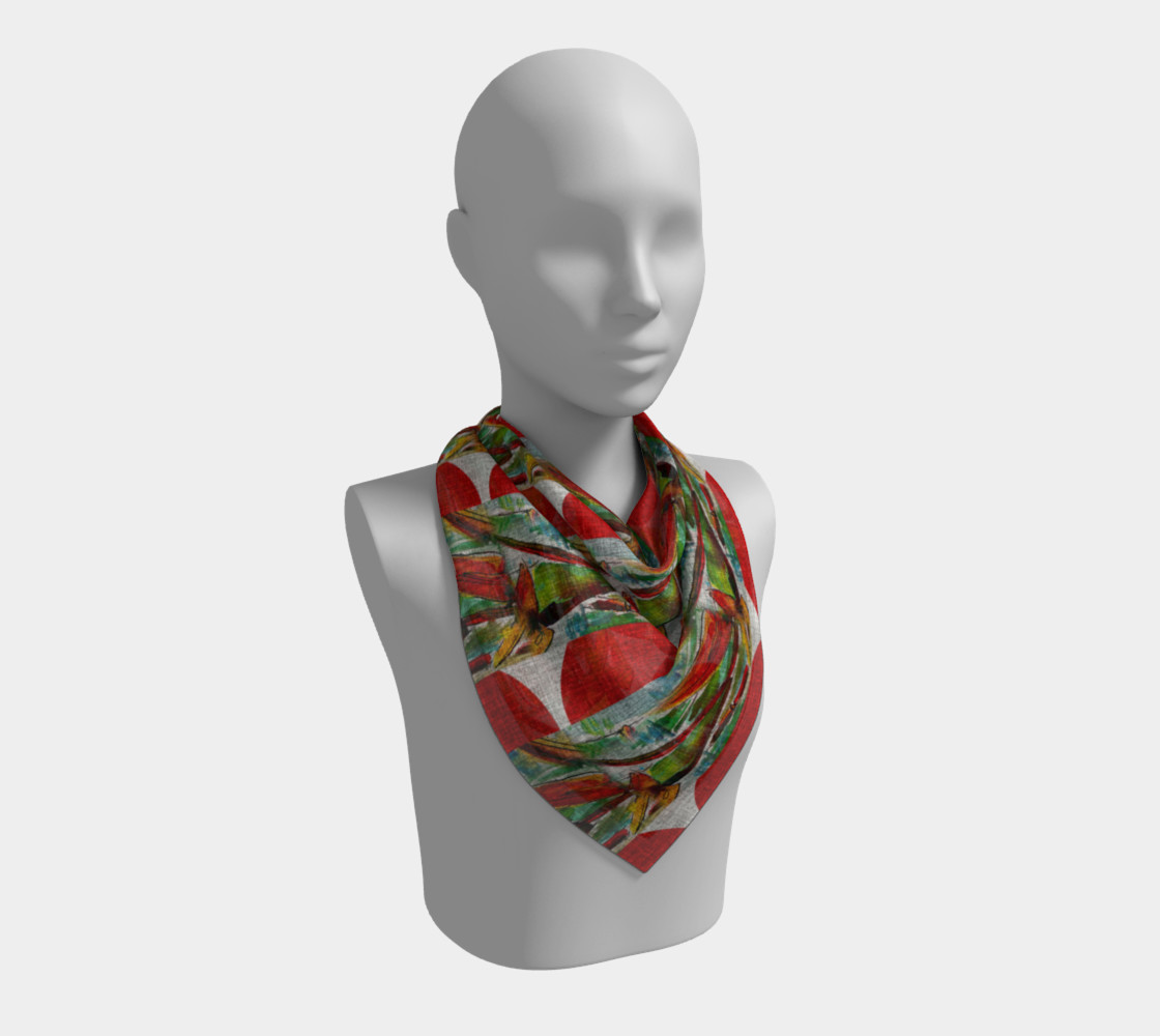 Oriental Red Sun and Bamboo Scarf preview #2