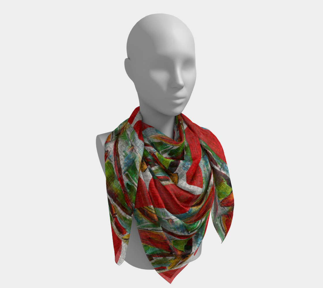 Oriental Red Sun and Bamboo Scarf preview #4