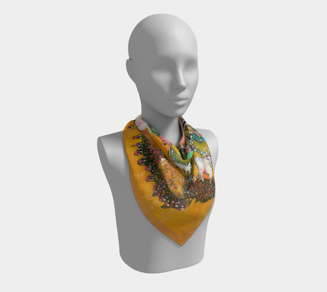 Sheep on a Sunny Summer Day Square Scarf preview #2