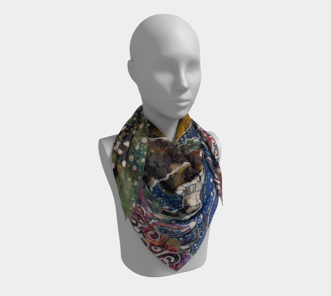 Hills Alive With Llamas Square Scarf preview #3