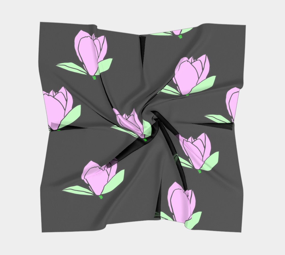 pink magnolias on black preview #5