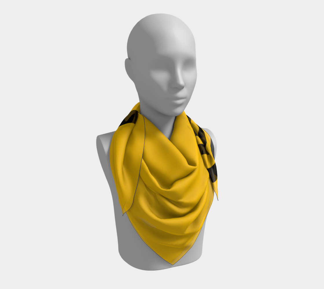 Yinz Black and Yellow Square Scarf preview #3