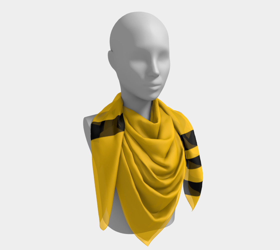 Yinz Black and Yellow Square Scarf thumbnail #5