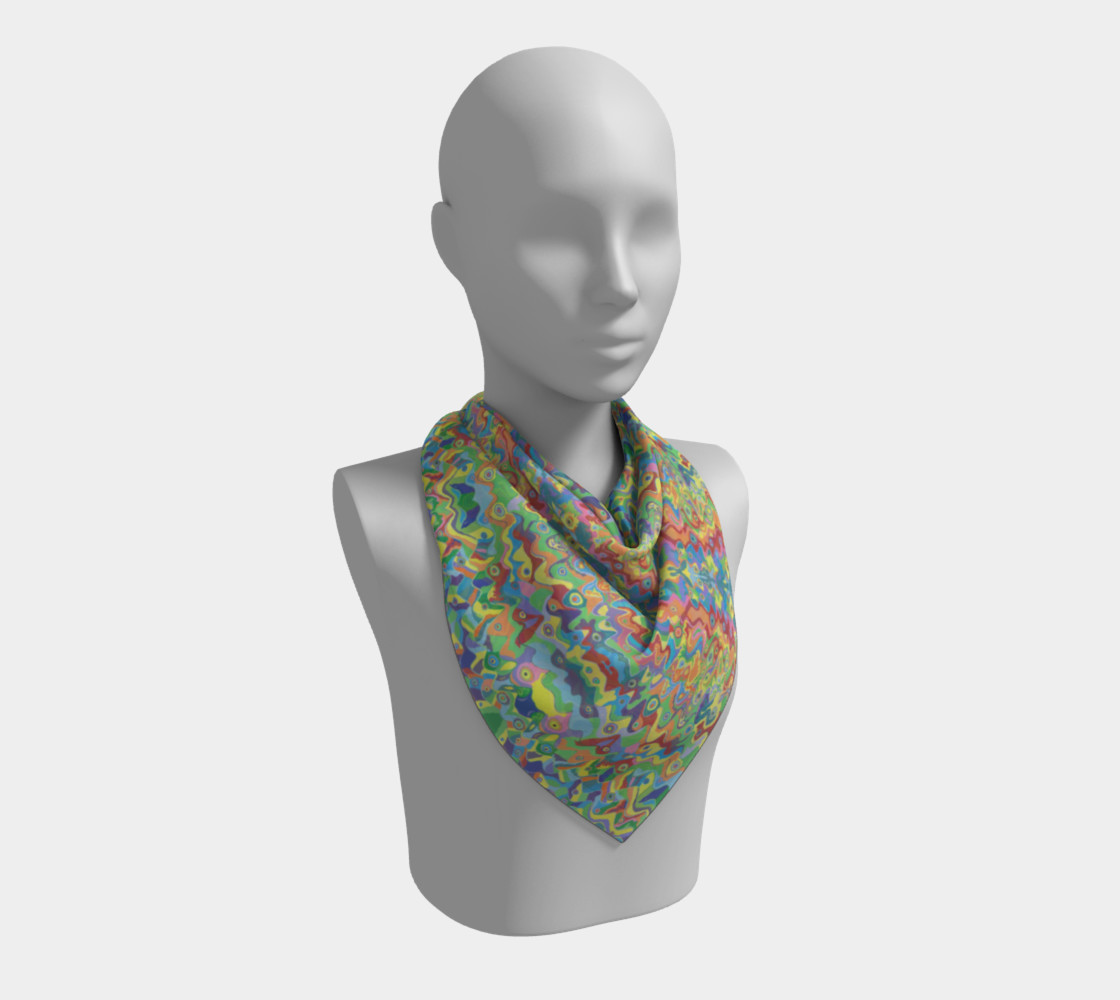 Abstract Hills Pattern Square Scarf preview #2